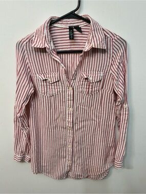 Fun & Flirt Red and White Striped Top